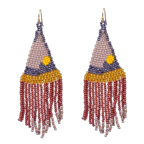 Free People Jewelry - 🍋2/$30 New Free People Rising Sun Seed Bead Earrings